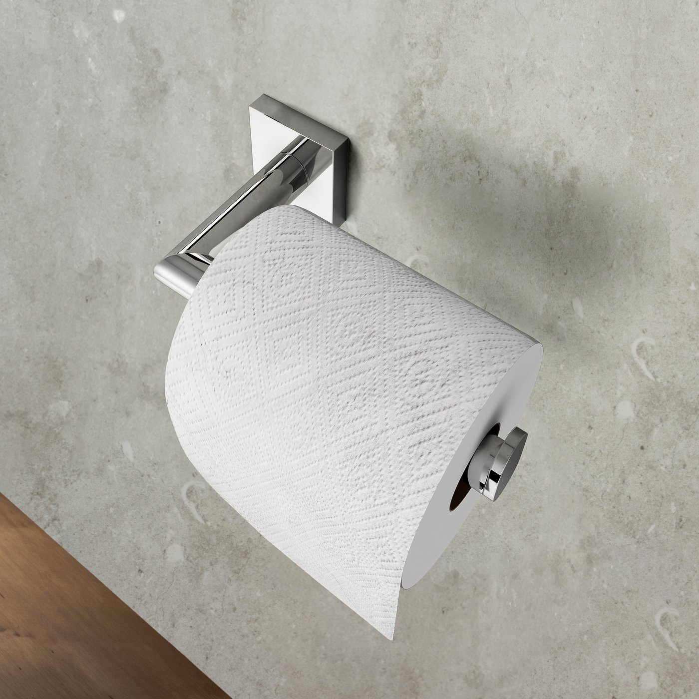 Ensemble D'accessoires De Salle De Bain 4 Pièces  Barre Porte Serviettes Anneau Crochet Porte Papier Toilette Nickel Brosse 50 Cm 96512137