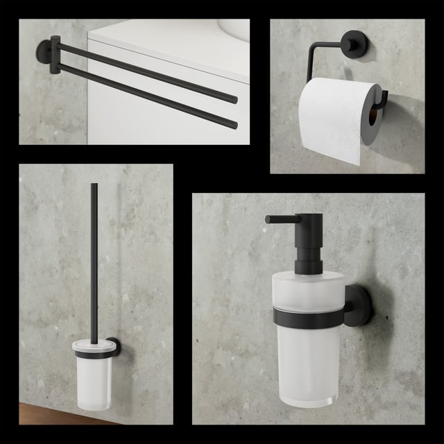 Viverso x sense Badaccessoire-Set 4 in 1 schwarz matt - VR3000MB+VR2100MB+VR1000MB+VR4400MB