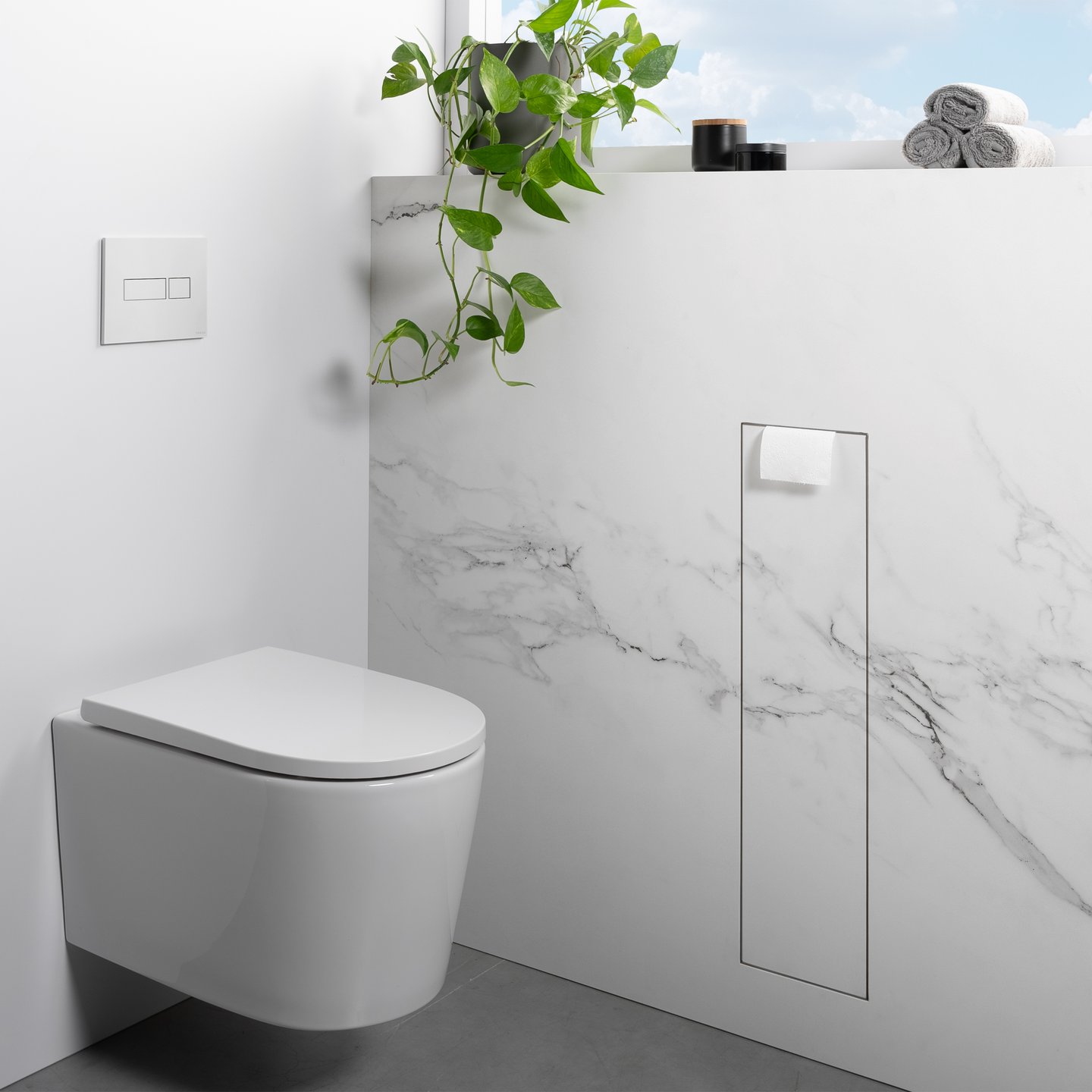 Viverso x wall large recessed toilet module W: 182 H: 750 D: 158