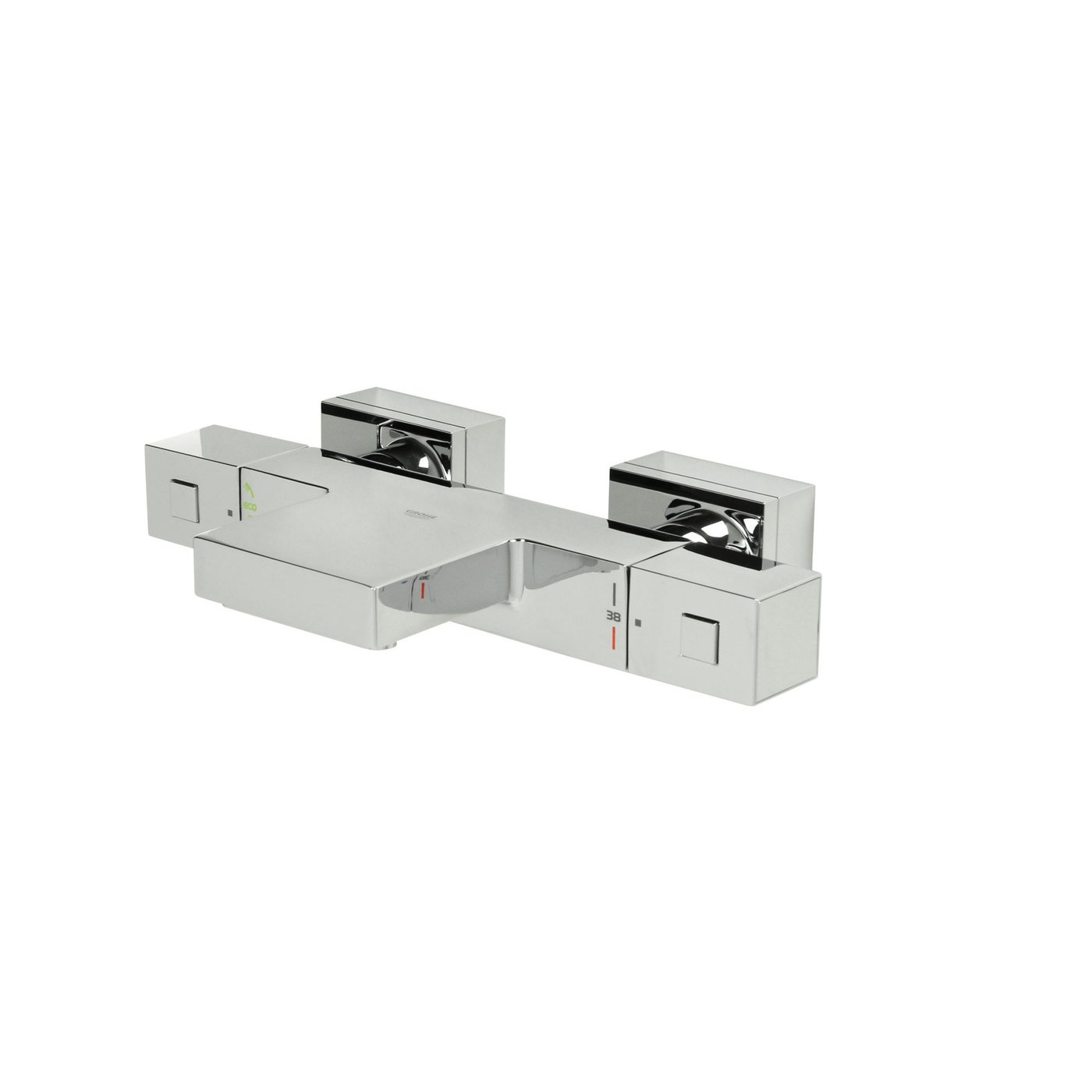 Grohe Grohtherm Cube exposed bath fitting with thermostat chrome ...