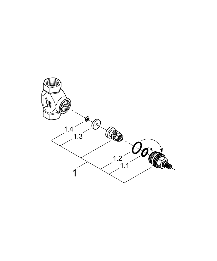 Grohe concealed valve body with 1/2” threaded connection - 29032000 ...